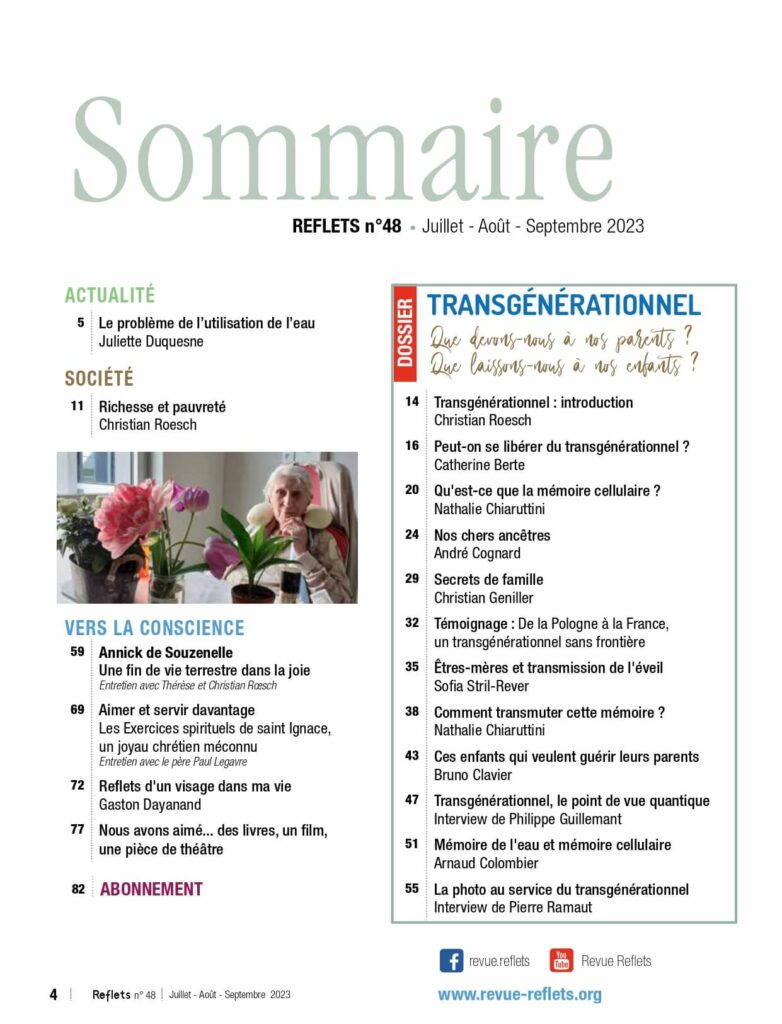 Sommaire - Revue Reflets - 48 - Nathalie Chiarrutini